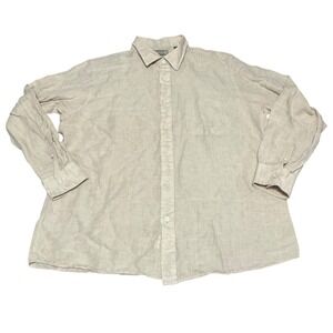 Arrow President's Collection Irish Linen Button Down Shirt Mens‎ Size 44/17